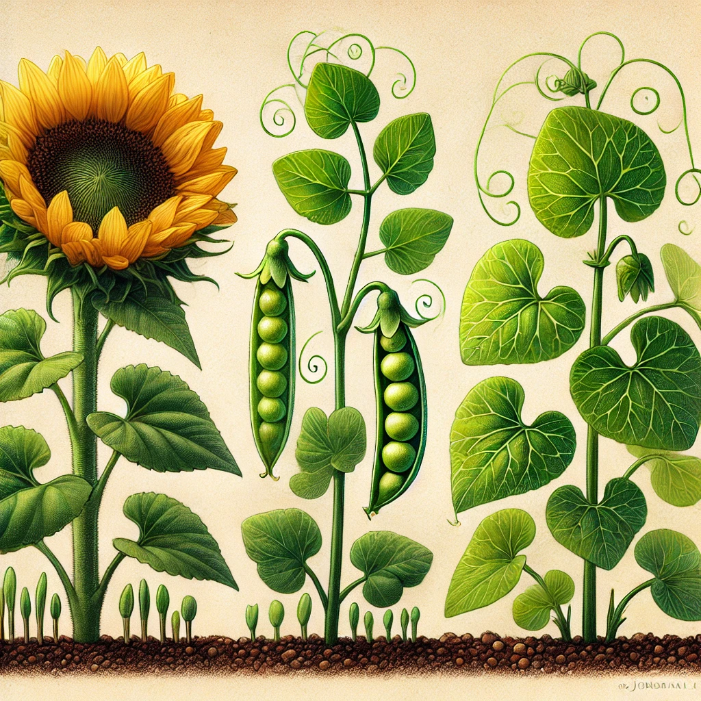 Girasol, Guisante, Trigo sarraceno